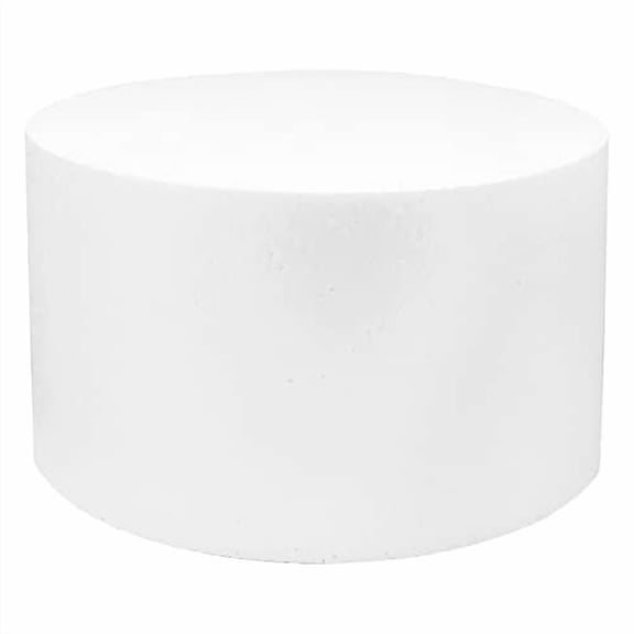 O'Creme Polystyrene Round Cake Dummy, 20" x 6", Foam Circle Display Form for Cake Decorating Practice and Bakery Supplies