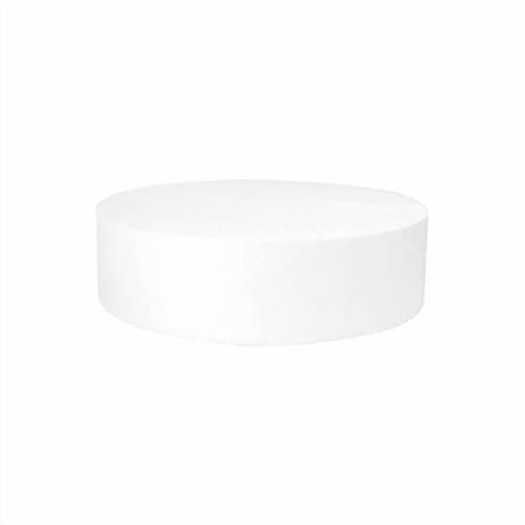 O'Creme Polystyrene Round Cake Dummy, 6" x 2", Foam Circle Display Form for Cake Decorating Practice and Bakery Supplies