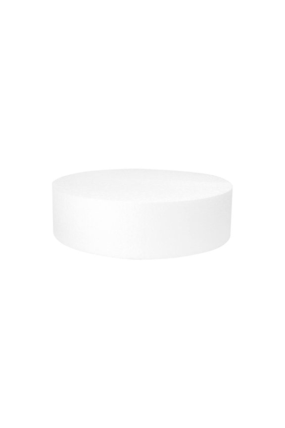 Polystyrene Round Cake Dummy, 7" x 2", Foam Circle Display Form for Cake Decorating Practice and Bakery Supplies