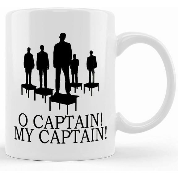 O Captain My Captain Mug, Ceramic Novelty Coffee Mug, Tea Cup, Gift Present For Birthday, Christmas Thanksgiving Festival, 11oz Sarcasm With Sayings Mug