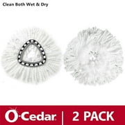 O-Cedar 360° Spin Mop Refill 2 PCS Microfiber Replacement Mop Head, White