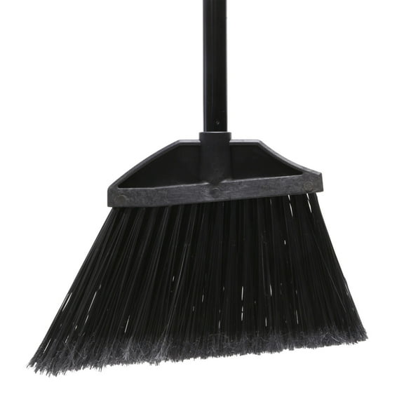 O-Cedar Commercial PET Large Angle Brooms for Indoor Outdoor Use, Black, Extends to 48", 12-Count, Case Pack