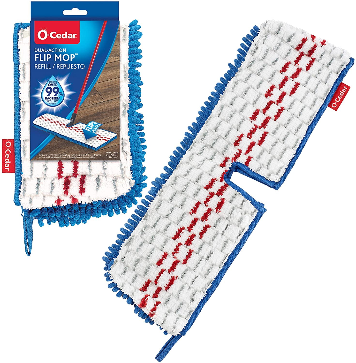 OCedar DualAction Microfiber Flip Mop Refill (Pack of 6)