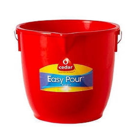 O-Cedar Easy Pour Bucket - 3 gal - Splash Resistant, Durable, Handle - Plastic - Gray - 1 Each