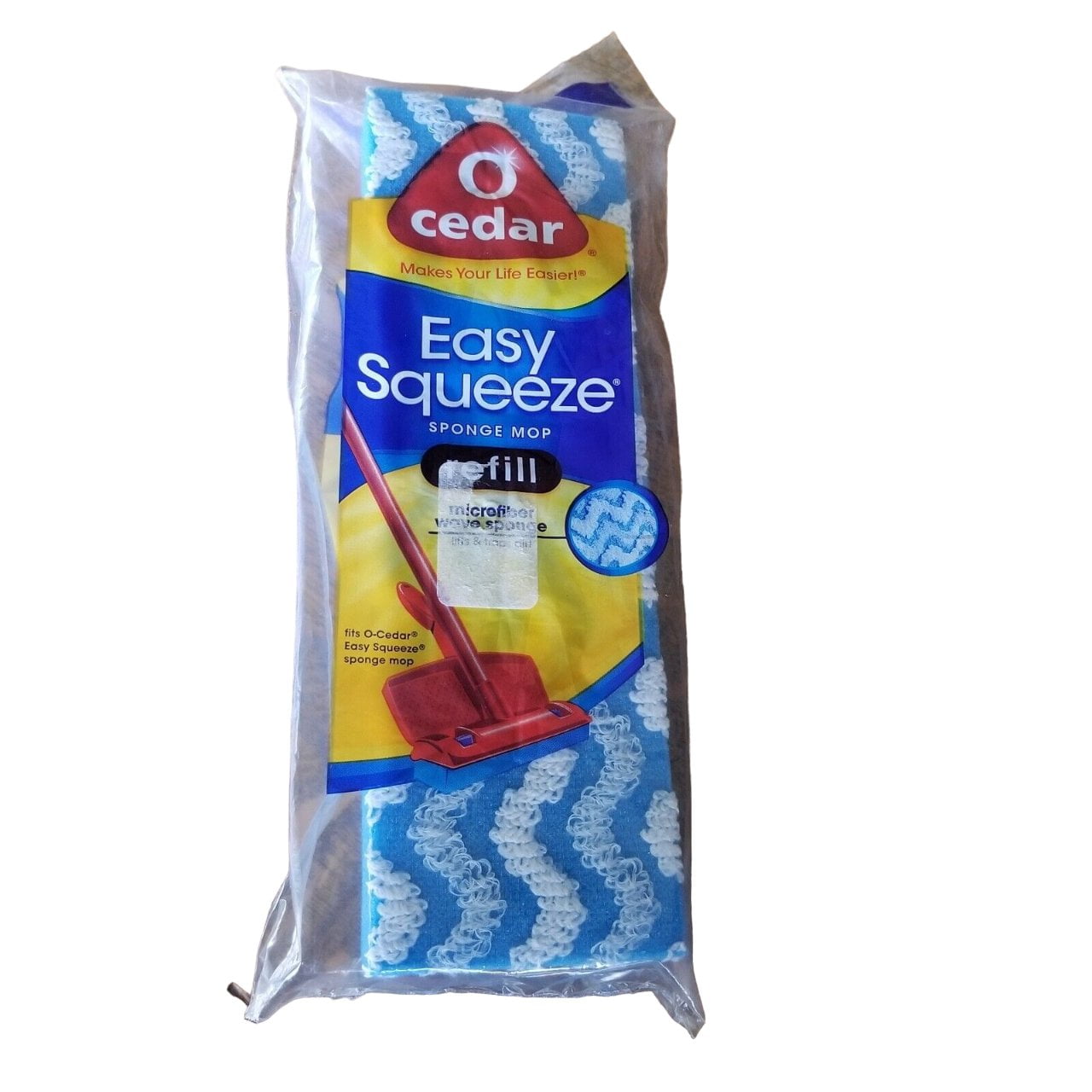 O Cedar Easy Squeeze Sponge Mop Refill Microfiber Wave Sponge Sealed
