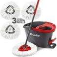 thumbnail image 1 of O-Cedar Easy Wring Spin Mop & Bucket System with 3 Extra Refills, 1 of 5