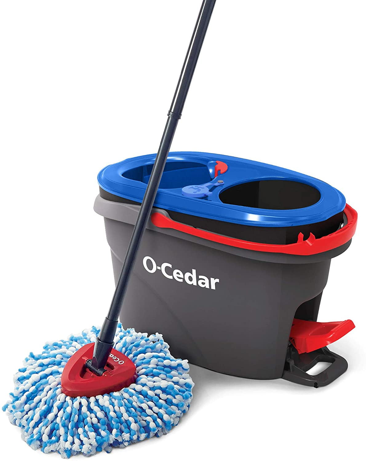  O-Cedar EasyWring Microfiber Spin Mop, Bucket Floor Cleaning  System, Red, Gray & Scrunge Multi-Use (Pack of 6) Non-Scratch,  Odor-Resistant All-Purpose Scrubbing Sponge, 6 Count (Pack of 1), Blue :  Health 