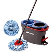 O-Cedar EasyWring RinseClean Spin Mop & Bucket Floor Cleaning System with 1 Extra Refill Pack of 1
