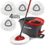 O-Cedar EasyWring Spin Mop, 4 Extra Refills