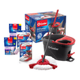 thumbnail image 1 of O-Cedar EasyWring Spin Mop & Bucket System +2 Power Refills with 2 Lavender Cleaning PACS (Variety Pack), 1 of 11