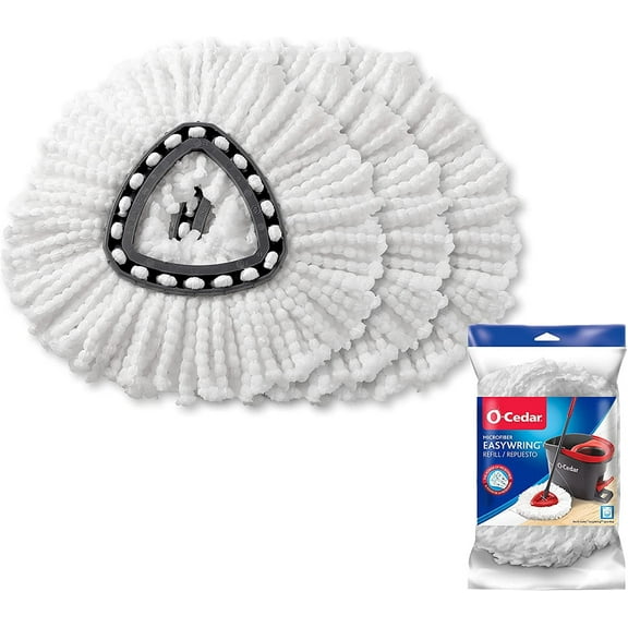 O-Cedar EasyWring Spin Mop Head Refill Pack of 3