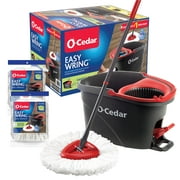O-Cedar EasyWring  Microfiber Spin Mop & Bucket System with 1 Extra Mop Head Replacement 2 Total Refills
