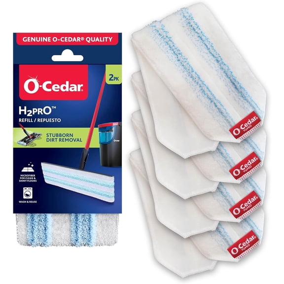 O-Cedar Genuine H2prO Mop Pad Replacement (4 Pack)