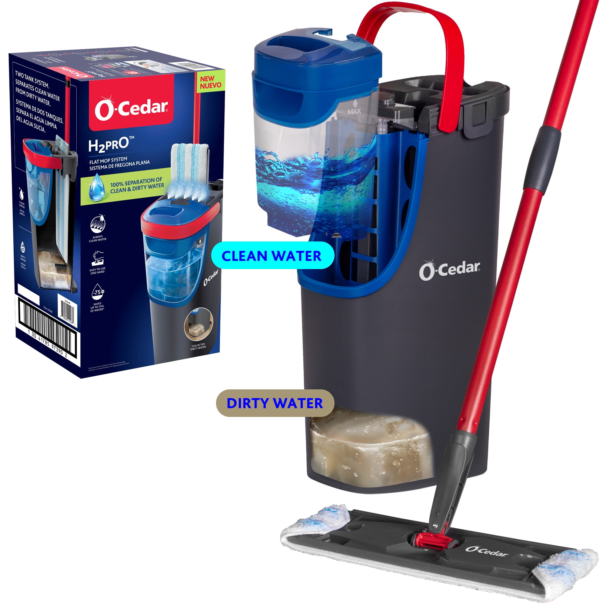 O-Cedar H2prO Flat Mop System - Walmart.com