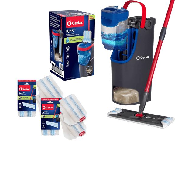 O-Cedar H2pr0 Mop System with 4 Mop Head Refills (Variety Pack)