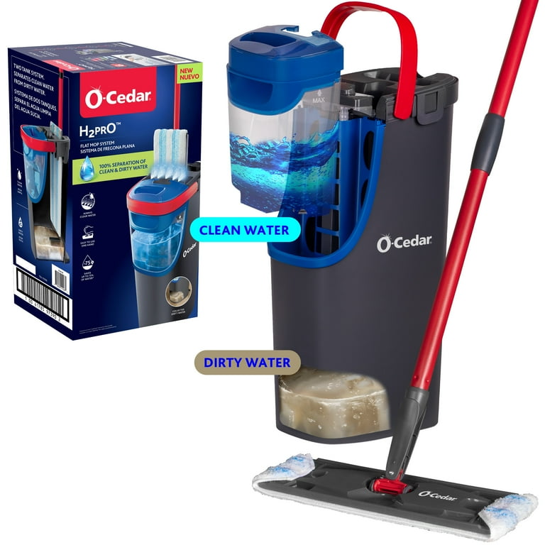 Mop  O-Cedar H2PRO Flat Mop System - Walmart.com