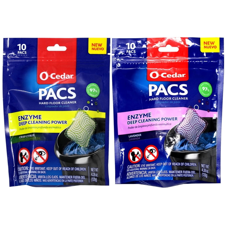 O-Cedar Hard Floor Cleaner PACS, Crisp Citrus and Lavender Scent