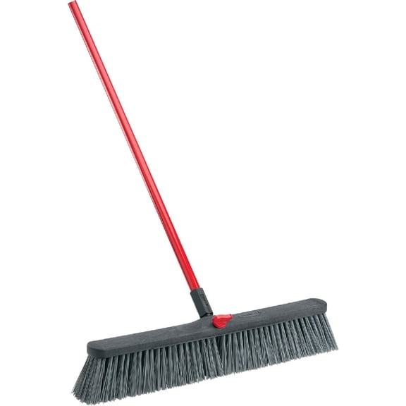 Freudenberg O-Cedar Maxi Lok Push Broom Rough Surface - 24 Inch, Red Residential Use, Standard Application