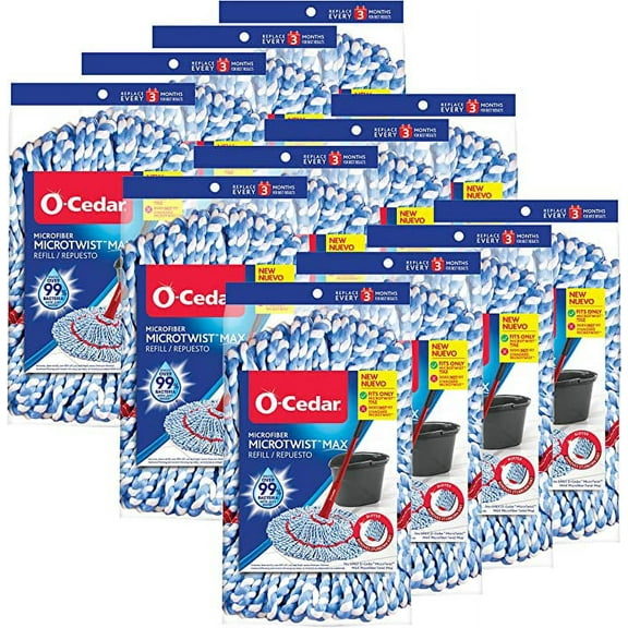 O-Cedar MicroTwist MAX Microfiber Refill (Pack of 12)