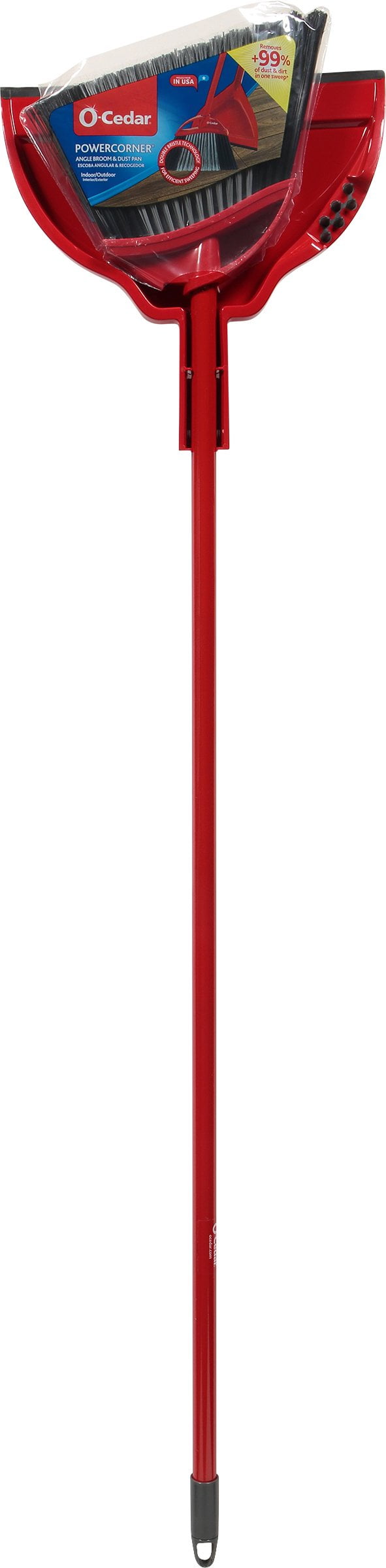 O Cedar PowerCorner One Sweep Small Broom with Step On Dust Pan