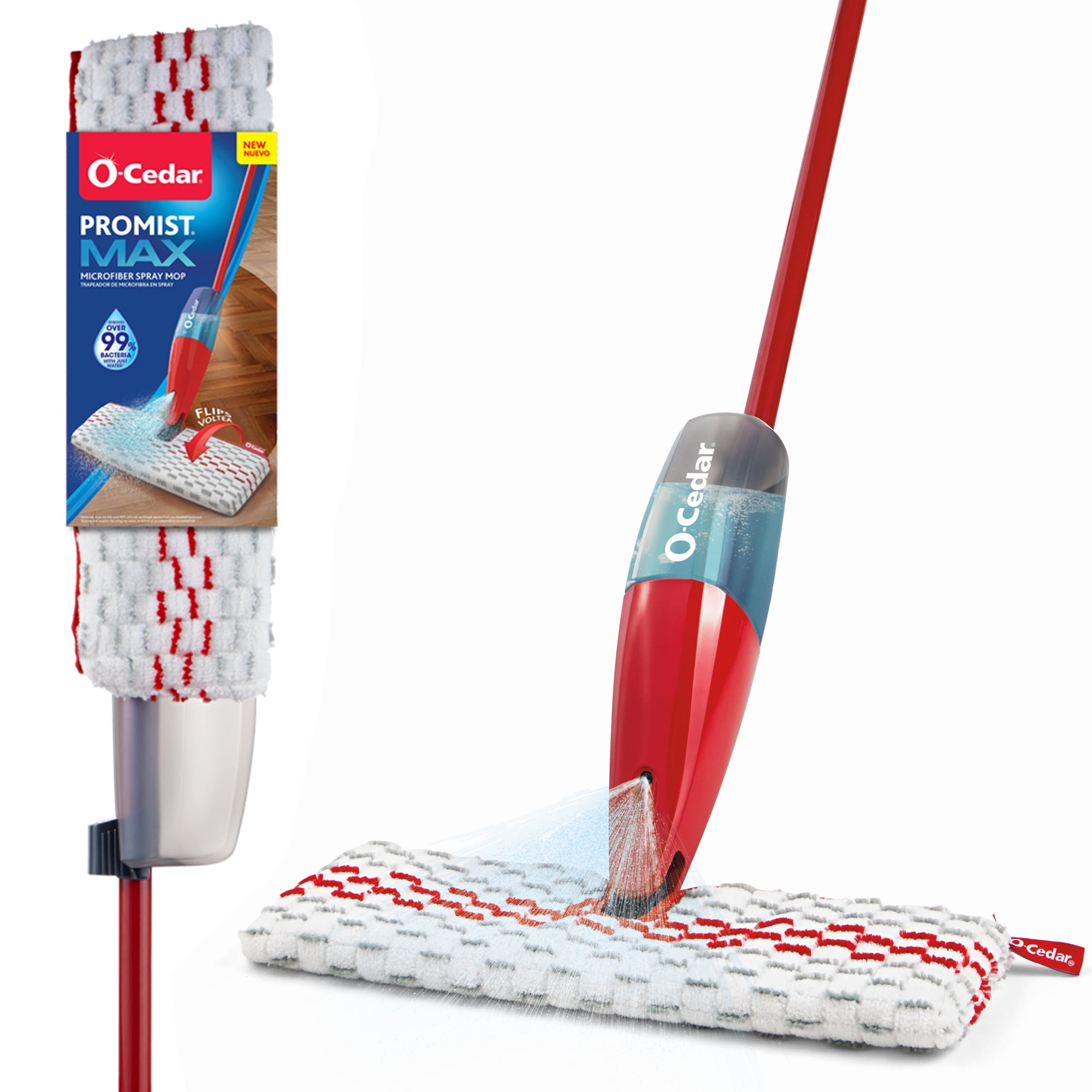 O-Cedar ProMist® MAX Microfiber Spray Mop, Reusable and Machine Washable Mop Pad