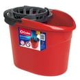 OCedar QuickWring Bucket, 2.5 Gallon Mop Bucket with Wringer, Red