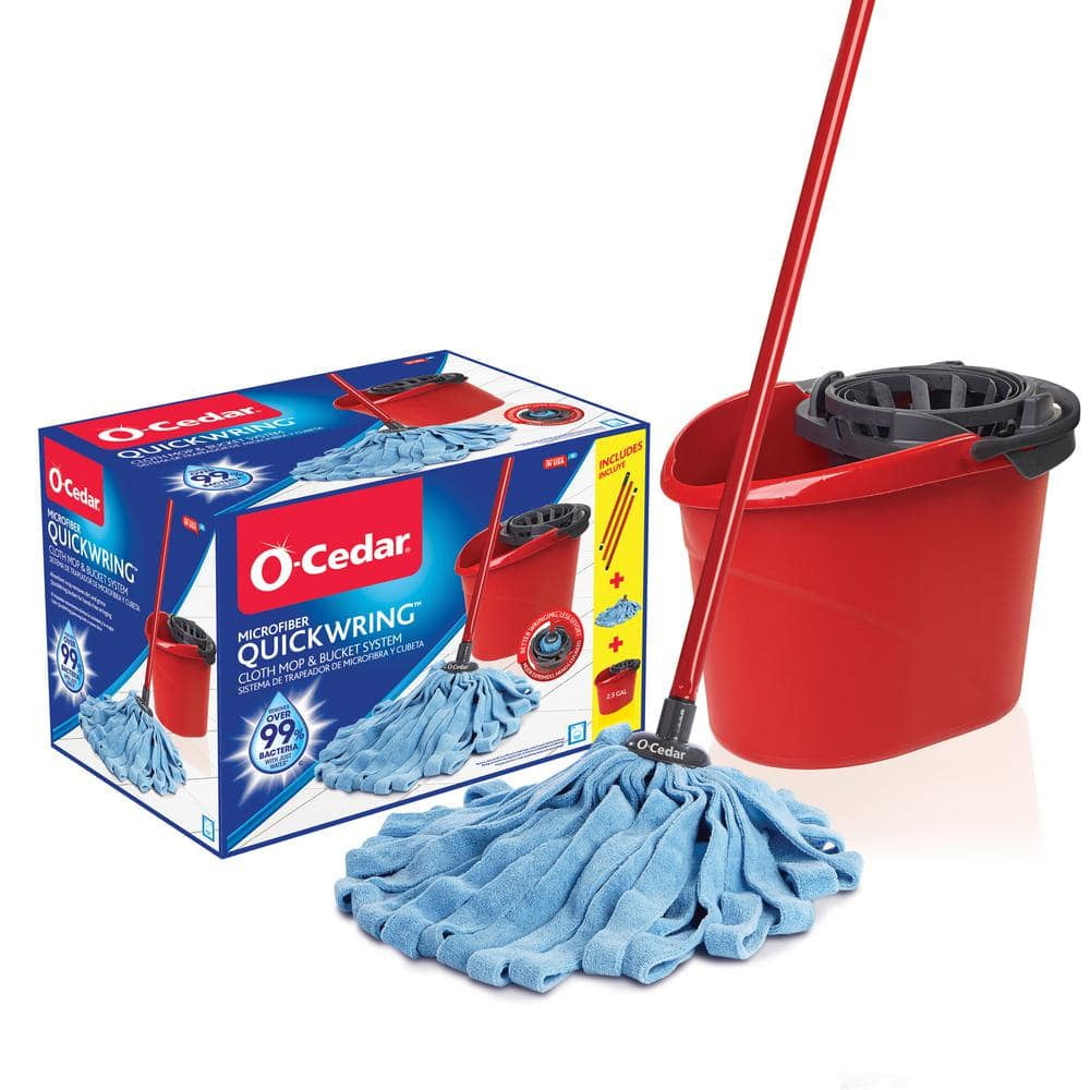 OCedar QuickWring Microfiber Wet Cloth Mop and Bucket System, Multi