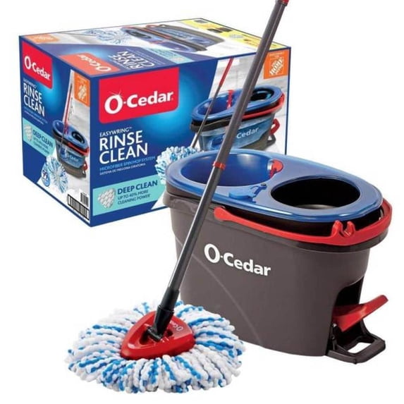 O-Cedar RinseClean Deep Clean Spin Mop Bucket System Multi-Colored