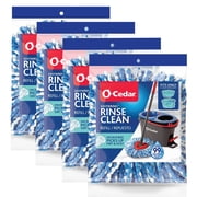 O-Cedar RinseClean Spin Mop Microfiber Refill, 1 CT Pack of 4