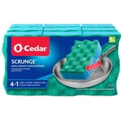O-Cedar Scrunge Non-Scratch Scrub Sponge for Kitchen and Bathroom, 9 Count