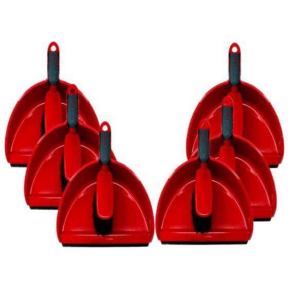 O-Cedar Snap-On Dust Pan & Brush Set - 6 Pack