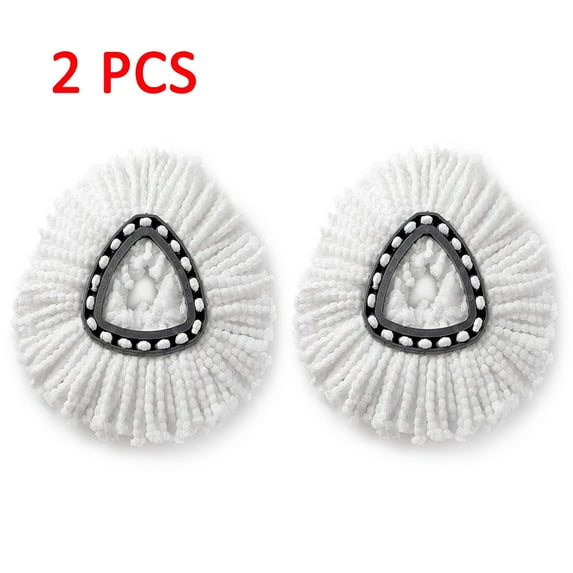 O-Cedar Triangle Cleaning Mop Head 2 Pieces for Microfiber Replacement Mop Head Mop Refill, White