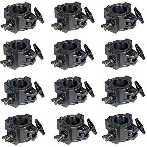 O-Clamp 12 Pack DJ Lighting Clamp to Mount Light to 1.5" - 2" Trussing and Pipe$$Music