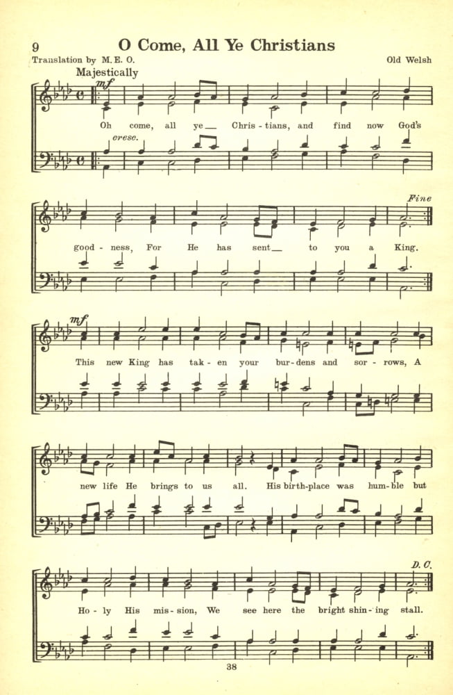 O Come All Ye Christians Nols A Collection of Christmas Carols 1932 Canvas Art - (18 x 24)