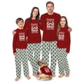 thumbnail image 1 of O Come Let Us Adore Him Matching Family Christmas Pajamas, Nativity Christian Family PJs, Plus Size Pajamas, Two Pockets, 1 of 7