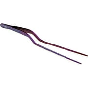 OCreme 8 Inch Purple Stainless Steel Precision Kitchen Culinary Offset Tweezer Tongs