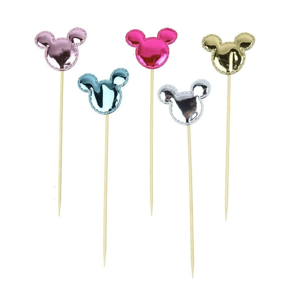 O'Creme Assorted-Color Mice-Heads Cake-Topper Set, Total 45 Pieces