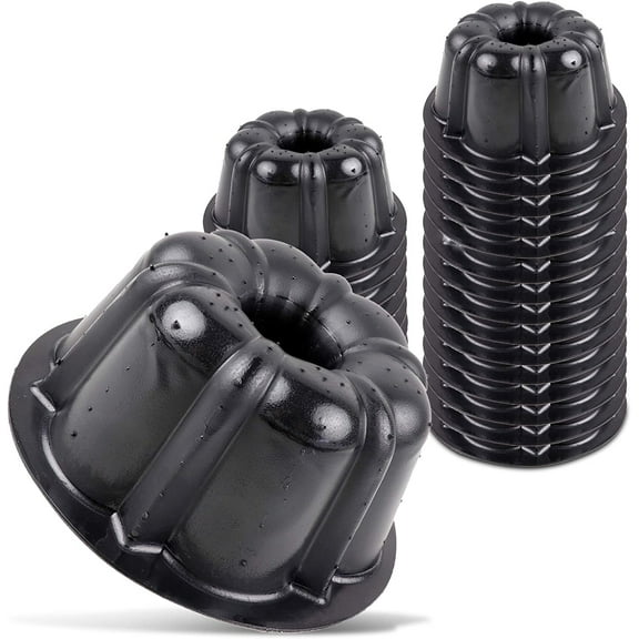 OCreme Bakeable Plastic Mini Cake Pan - Baking Pan With Non-Stick Silicone - Reusable Mold For Baking and Much More - 25 QTY Pack