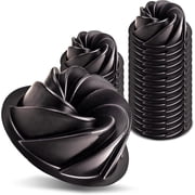 OCreme Mini Swirl Cake Pan, 25 Pack, Nonstick Silicone Bundt Cake Mold, Reusable Mini Cake Pan for Baking and Desserts