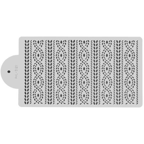 O'Creme Cake Decorating Plastic Stencil, Cable Knit