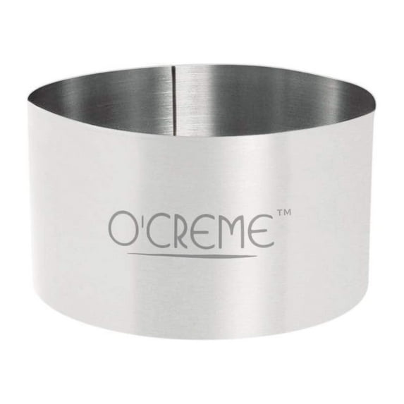 O'Creme Cake Ring Sturdy Stainless Steel Round Pastry Ring 3-1/16 Inch Diameter x 1-3/4 Inch High