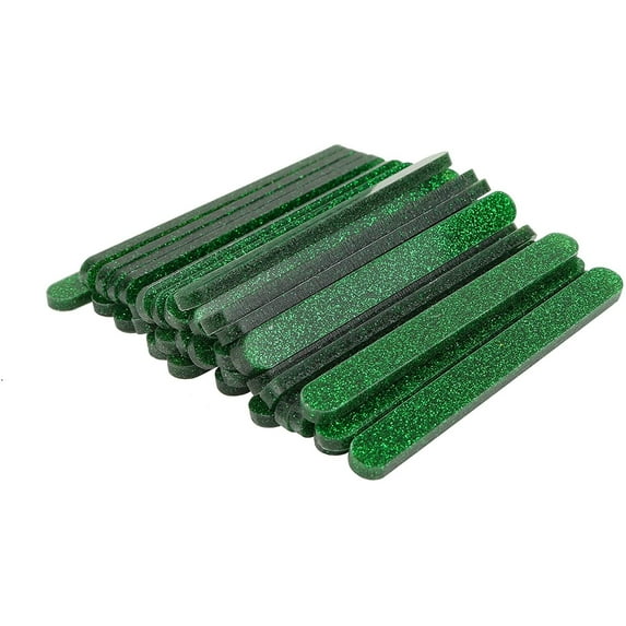 O'Creme Cakesicle Popsicle Acrylic Glitter Sticks, Pack of 50 Pieces 3 Inch Green