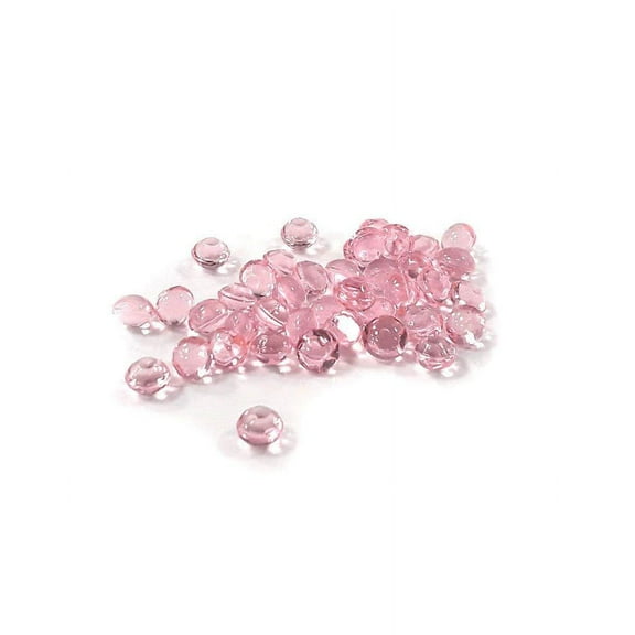 O'Creme Cherry-Pink Edible Diamond Studs 4 Millimeters for Decorating Cakes and Cupcakes, 65 Studs