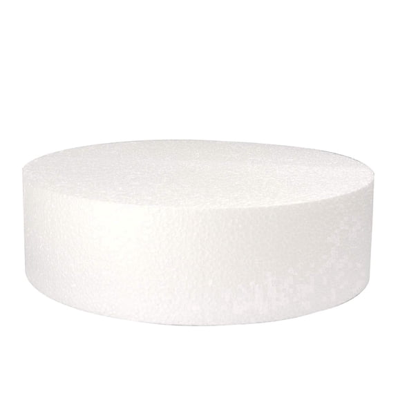 O'Creme Round Cake Dummy, 12" x 3", Polystyrene Foam Display for Cake Decorating Practice and Bakery Supplies