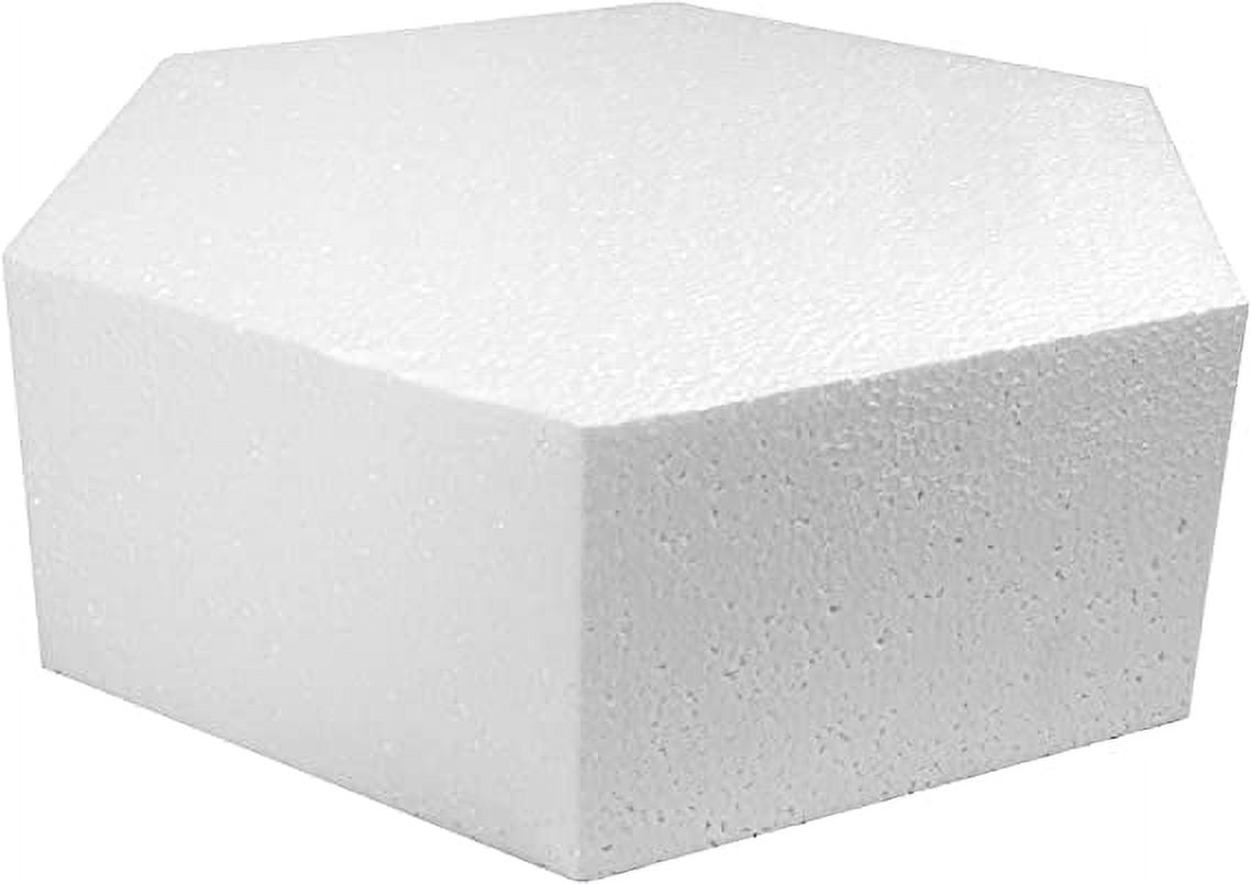 O'Creme Dummy Cake for Decorating Display Polystyrene Foam Hexagon