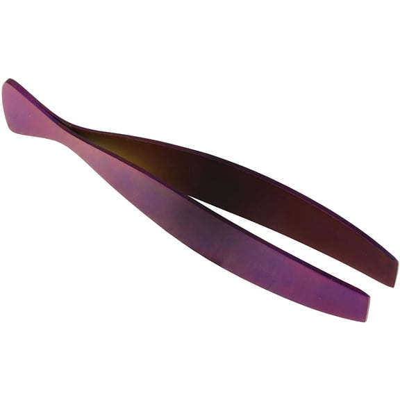 O'Creme Fish-Bone Tweezers with Wide Tip Purple
