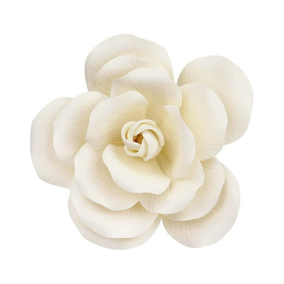 O'Creme Full-Bloom-Rose Gumpaste Sugar Flower 5 Inch, 3 Pieces White