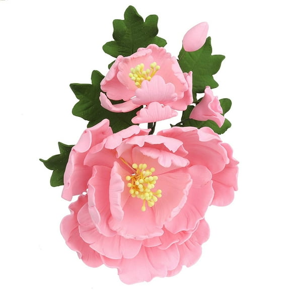 O'Creme Gumpaste Flower Spray, Pink Peony