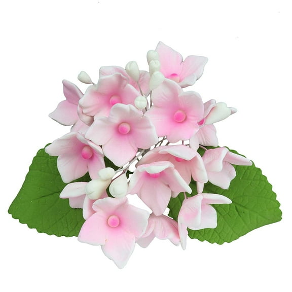 O'Creme Gumpaste Pink Hydrangea Sugar Flower Spray, Set of 3