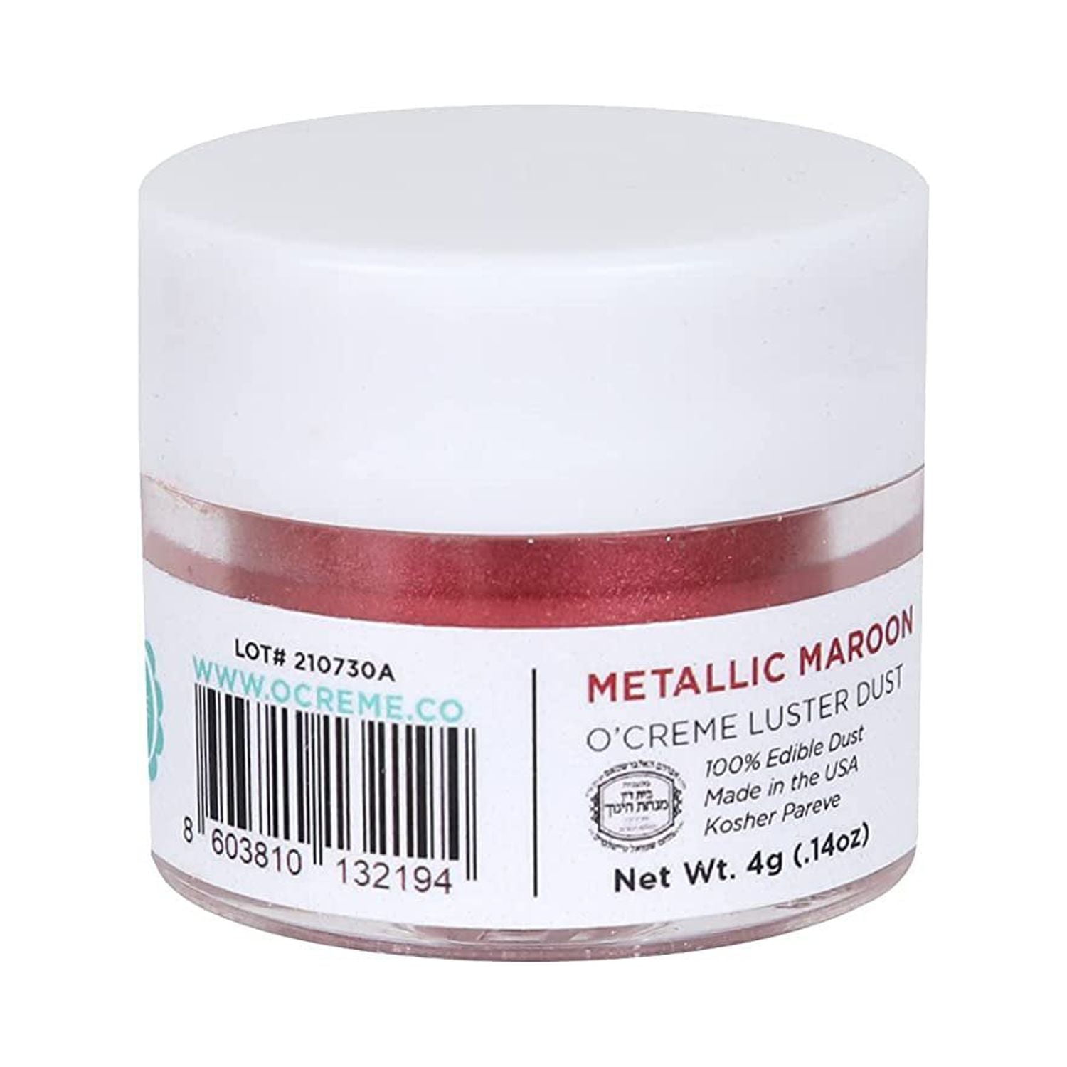 Metallic Maroon Red Edible Luster Dust by NY Cake - 4 grams